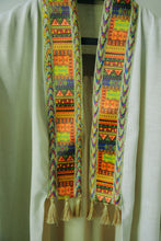 Load image into Gallery viewer, Macchiato Beige Structured Linen Abaya with Crop-Top Illusion &amp; Broad Lace